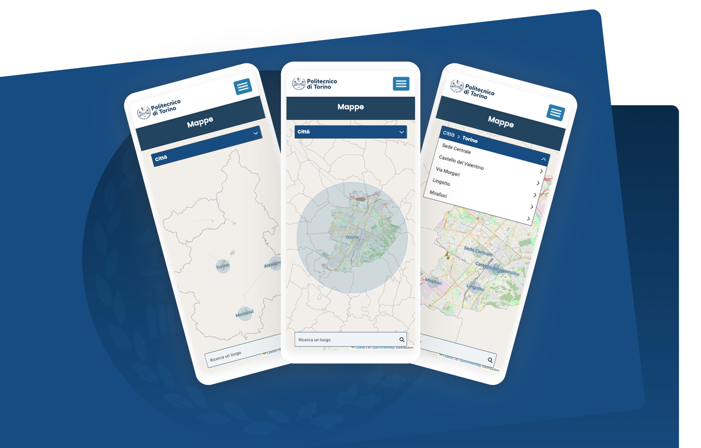 screen tre modalità di navigazione della web application