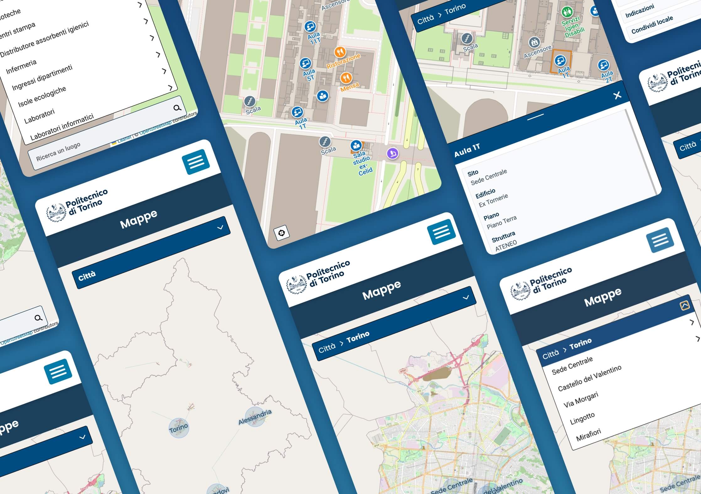 tutte le schermate dell'applicazione web
