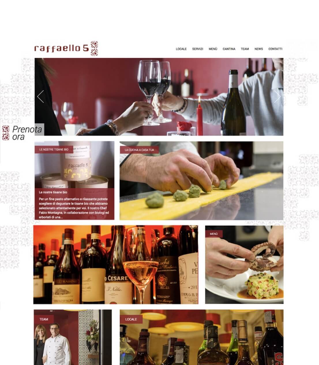 The new website of the restaurant Trattoria Quo Vadis 