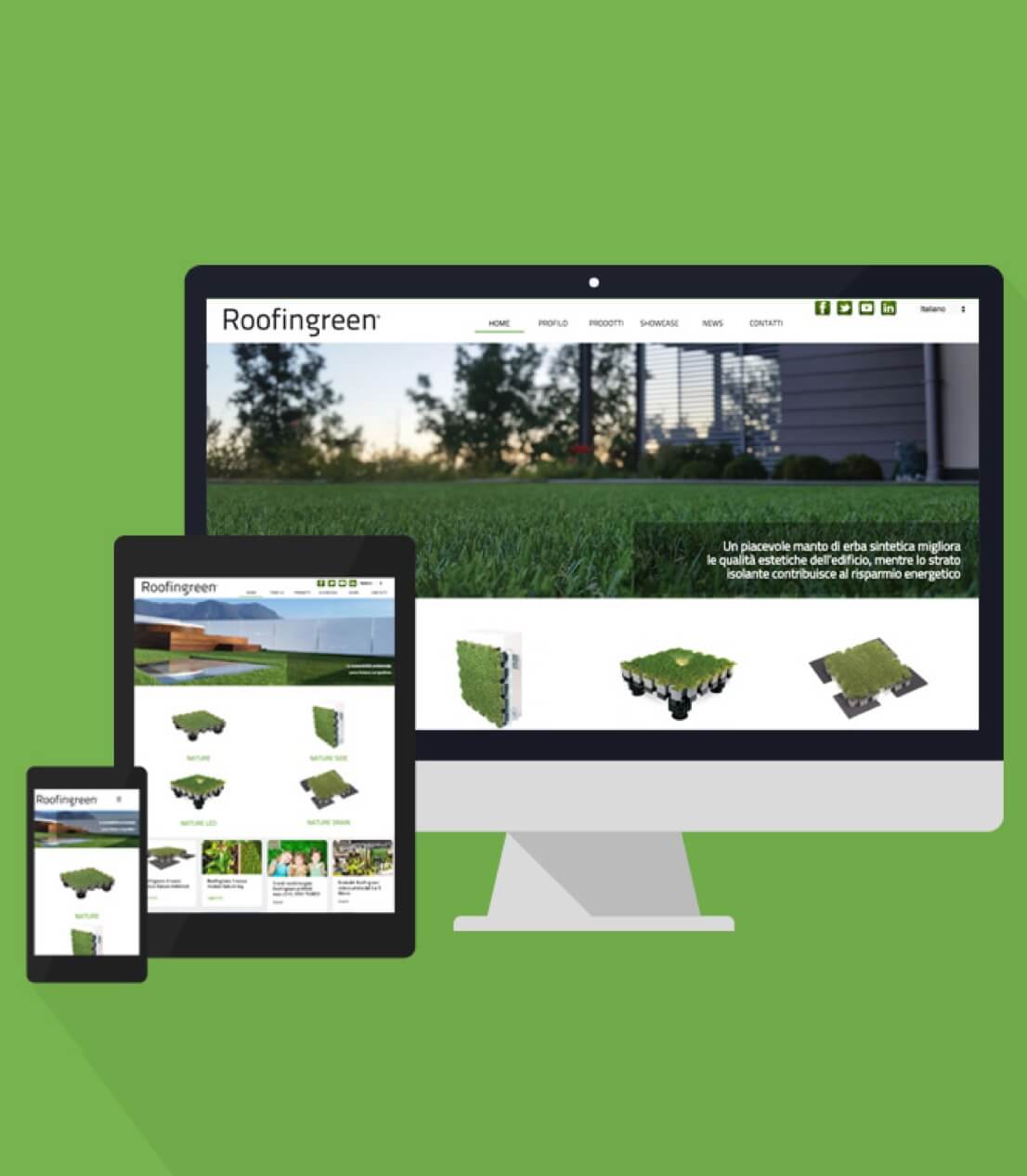 The new Roofingreen website